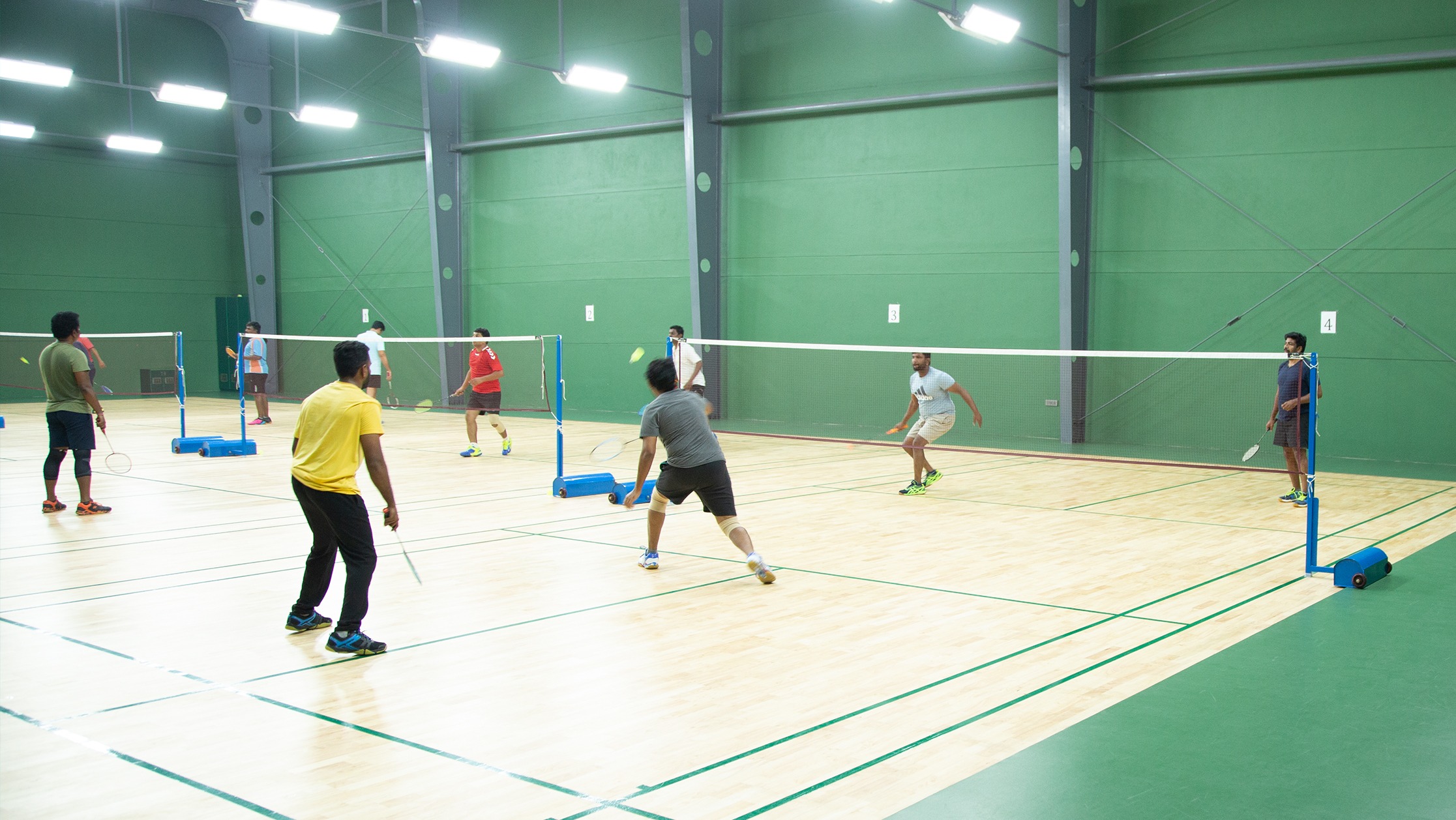 Kings Club Badminton Court with Members